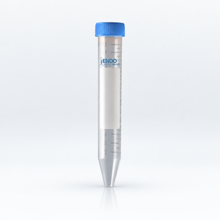 Endo Sterile 15 mL PP Centrifuge Tubes with Screw Caps, Pack of 25 — product image