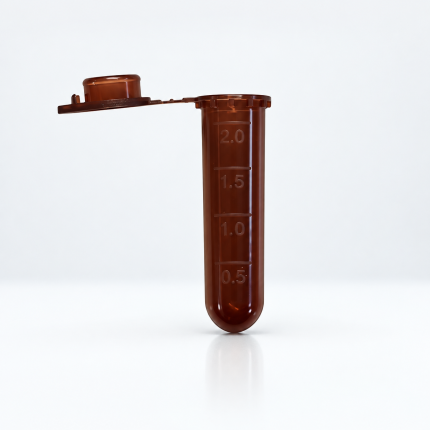 Endo Amber Polypropylene Microcentrifuge Tubes, 2 mL, Pack of 500 — supplier product photograph
