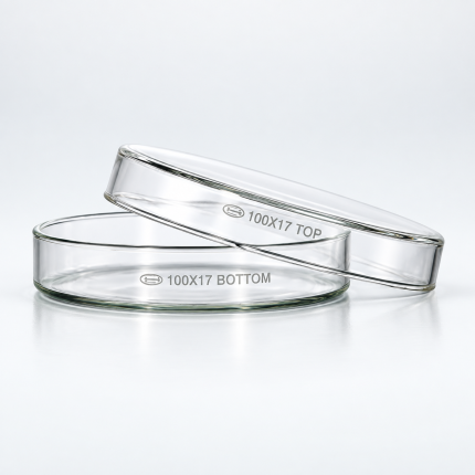 Glassco Borosilicate Glass Petri Dish with Lid, 100 mm — supplier product photograph