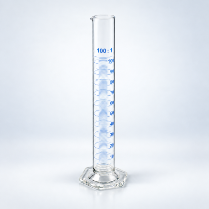 Endo Class A Glass Measuring Cylinder, 100 mL — product image