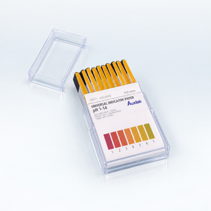 Universal pH Indicator Strips, pH 1–14, Pack of 200 — supplier product photograph